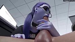 Widowmaker and Raven's Hentai Compilation: Blowjobs and Big Cocks