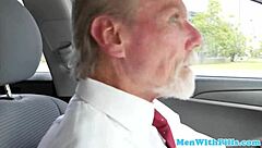 Teen Amateur Buttfucked in Old Man Threeway