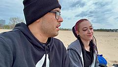 gave her creampie on beach