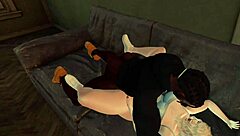 Black Man Fucks Slutty White Woman in Second Life!