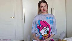 I caught my stepson jerking off and let him fuck my tight pussy