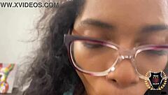Hot housewife gets a messy facial after a rim job