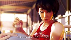 3D Hentai Athlete Screwed By Coach In Tight Clothes, Big Boobs, Big Ass, All Poses, Cum Inside And On Body