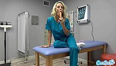 Watch Nurse420 Masturbate with Dildo at Work!