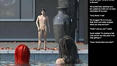 small girl performs sexual gesture in 3d cartoon episode 8