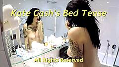 kate's bed tease with natural tits!