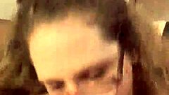 Close up of an amateur giving a black cock sucking blowjob