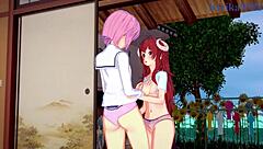 Shamiko And Yuko Intense Lesbian Tits Play In Hentai