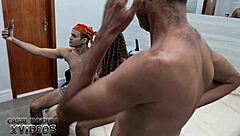 Nicole Fox giving ass and pussy to guys in motel