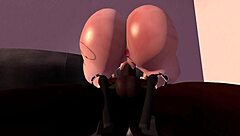 black man fucks redhead on couch