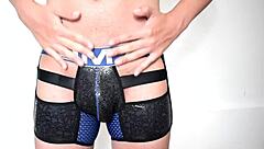 man in boxers feeling the excitement