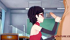 Check out bakugou katsuki and sarada uzumaki having sex at school in this hentai