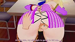Beautiful anime game with anal sex and ass worship