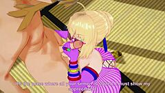 Beautiful anime game with anal sex and ass worship
