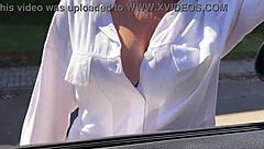 a stranger noticed that i was masturbating in the car and helped me cum