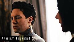 Reagan Foxx Undresses and Pushes Big Tits Against Stepson's Hands?