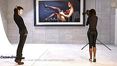 Big city pleasures 47: earning money posing for photographer cassie.