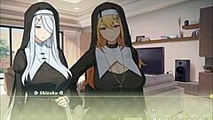 Summer Clover Fired For Giant Cock In Harem Game!