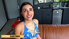 Shy Colombian girl gets her tight pussy pounded hard