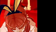 In Genshin Impact, Nilou gets bent over for intense doggystyle action with motion and damage voices.