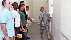 Gay soldiers in class for a hot foursome session