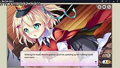 Hentai game with train theme featuring Mist Train Girls and Messina A Rank scene