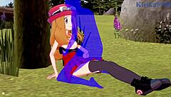 Serena and Bea Saito Creampied by Old Man in Pokémon Hentai