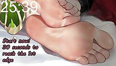 Anime feet JOI for foot fetish lovers - humiliation included