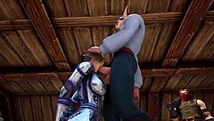 what's happening in the throne room warcraft parody sex?