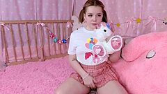 Step-Daddy Plays with Blonde Unicorn in Bed