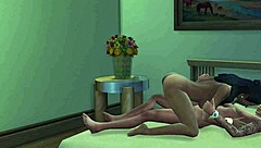 Monalisa Seduced in Pink Bra, Bent Over and Riding Old Man