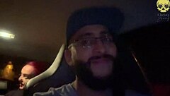 my friend and i hung out with my boss in his car.