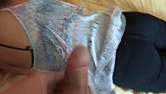 Maid's stepson's big cock gets a messy facial in HD