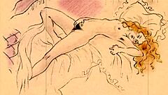 Vintage illustration with erotic elements from antique times