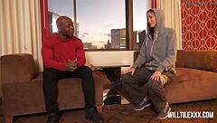 Big tits milf sneaks away for riding and bent over session with black stud's monster cock