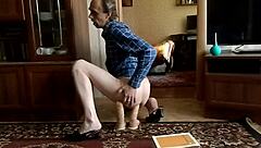 Transvestite Ksyusha Passes Fart in Anal Toys Session