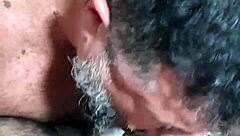 Intense Sucking And Licking Of Hairy Gay Man's Thick Cock