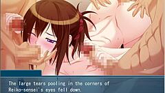 Bound Cute Teacher in Glasses Gets Gangbanged in Hidden Anime Game