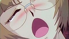 blonde anime girl in glasses gets fisted