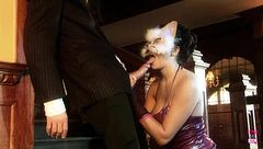 masked slave blowjob doggy master