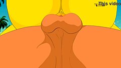 Marge from the simpsons gets bold on nude beach in this intense hentai parody.