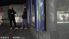 Italian with small tits cheats, caught by angry boyfriend.