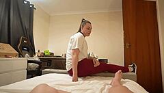 Cute Step Sister Tests If Step Brother Is Gay with Huge Cock.