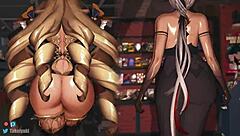 Arlecchino and Navia in Hentai Anime Encounter