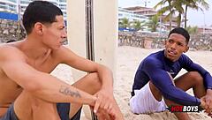 Amateur surfer gets a gay blowjob in the hot gay porn video