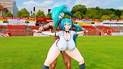 Haku and Miku’s acrobatic porn video with unknown girl Jyb