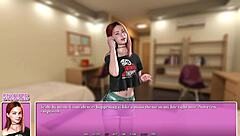 Hot black teacher Denise in summer city 3D porn video
