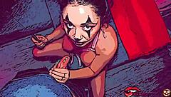 Experience rough sex with a sexy clown on Halloween
