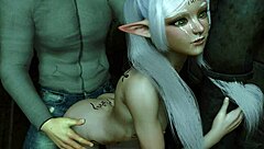 Frieren's elf character gets fucked after the journey's end in this parody