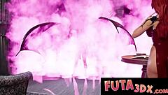feel the passion as the hot redhead summons a blonde futa succubus to fuck her wildly.